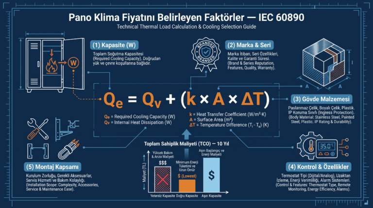 Pano Klima Kapasitesi Nasıl Hesaplanır? –  IEC 60890 Formülü