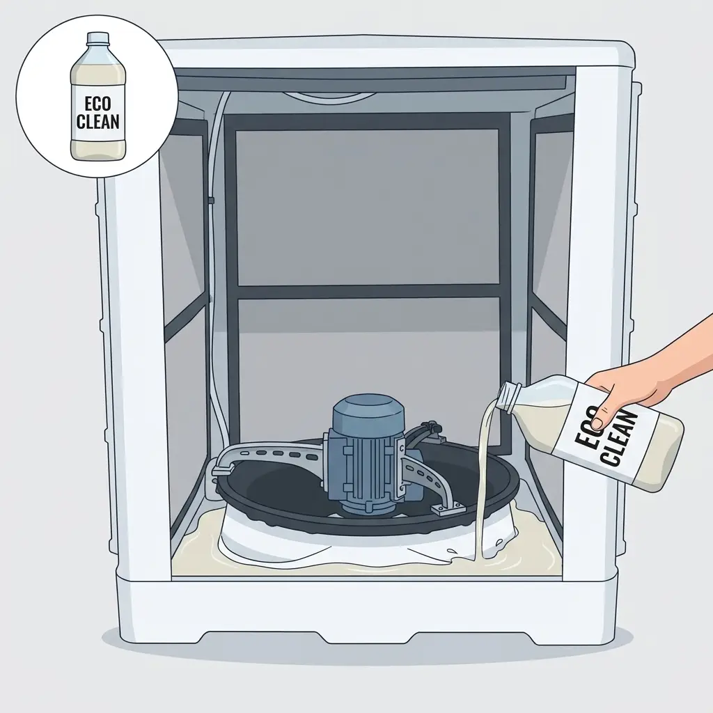 Evaporatif soğutucu su haznesine ECO CLEAN temizlik sıvısı dökülmesi