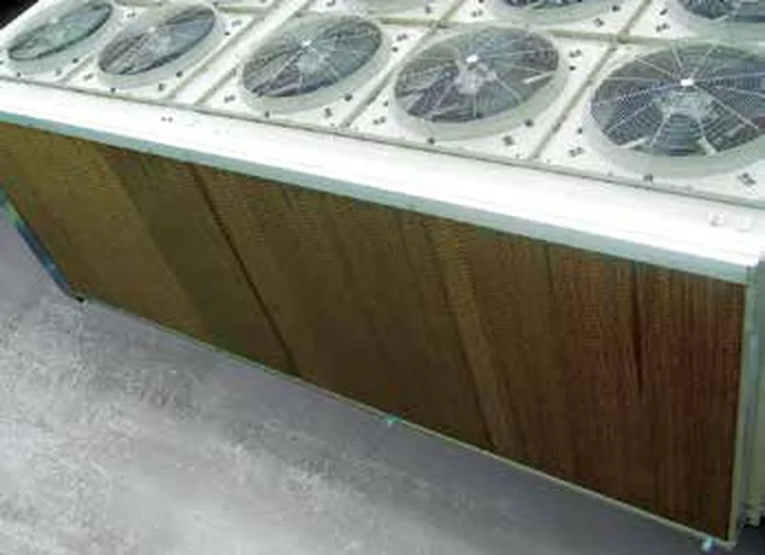 FES Chill evaporatif ön soğutma modülü, chiller kondenserine montajlı
