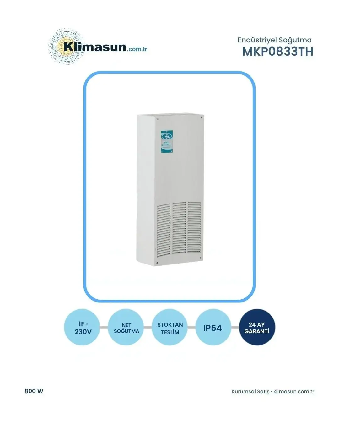 MKS Clima MKP0833TH Pano Tipi Klima 800 W (Panel Montaj)