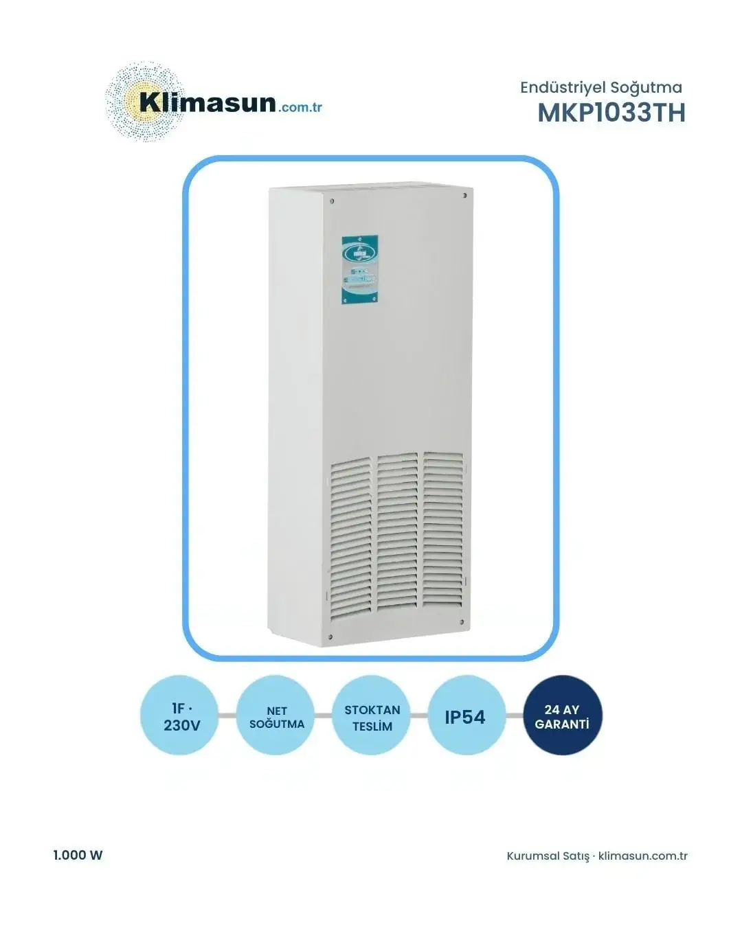 MKS Clima MKP1033TH Pano Tipi Klima 1.050 W (Panel Montaj)